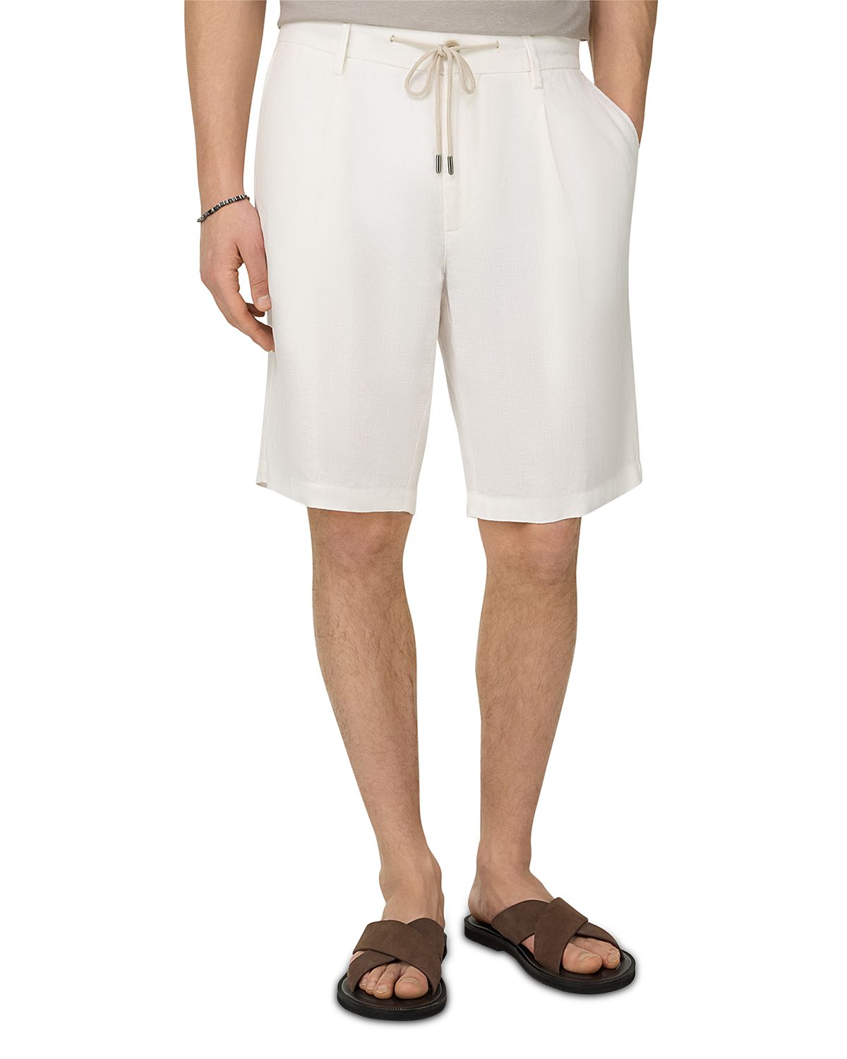 Boggi Milano Coulisse Linen Shorts