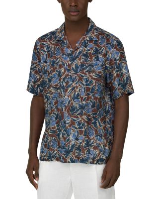 Camp Collar Tropical Linen Shirt