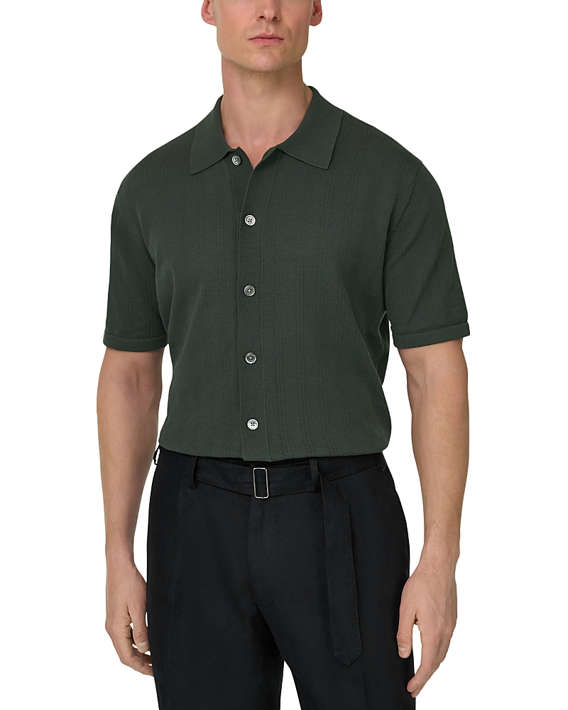 Boggi Milano Knit Polo Collar Shirt