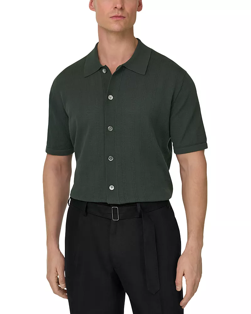 Boggi Milano Knit Polo Collar Shirt