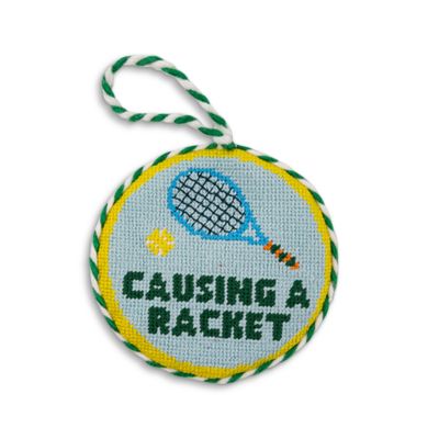 Causing A Racket Needlepoint Ornament