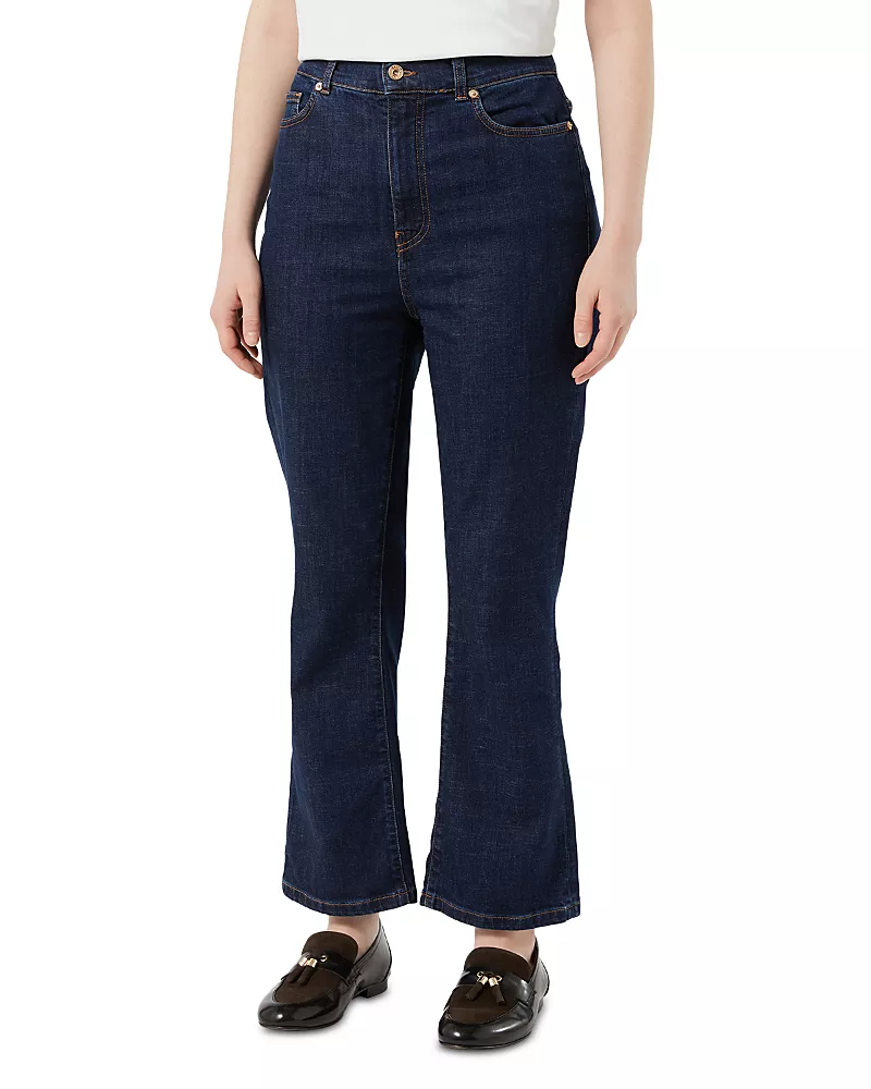 Marina Rinaldi Mrszona Flared Crop Jeans in Midnight Blue