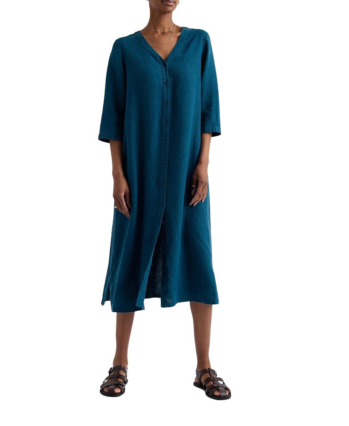 Seasalt Cornwall Word Posey Linen Shift Dress