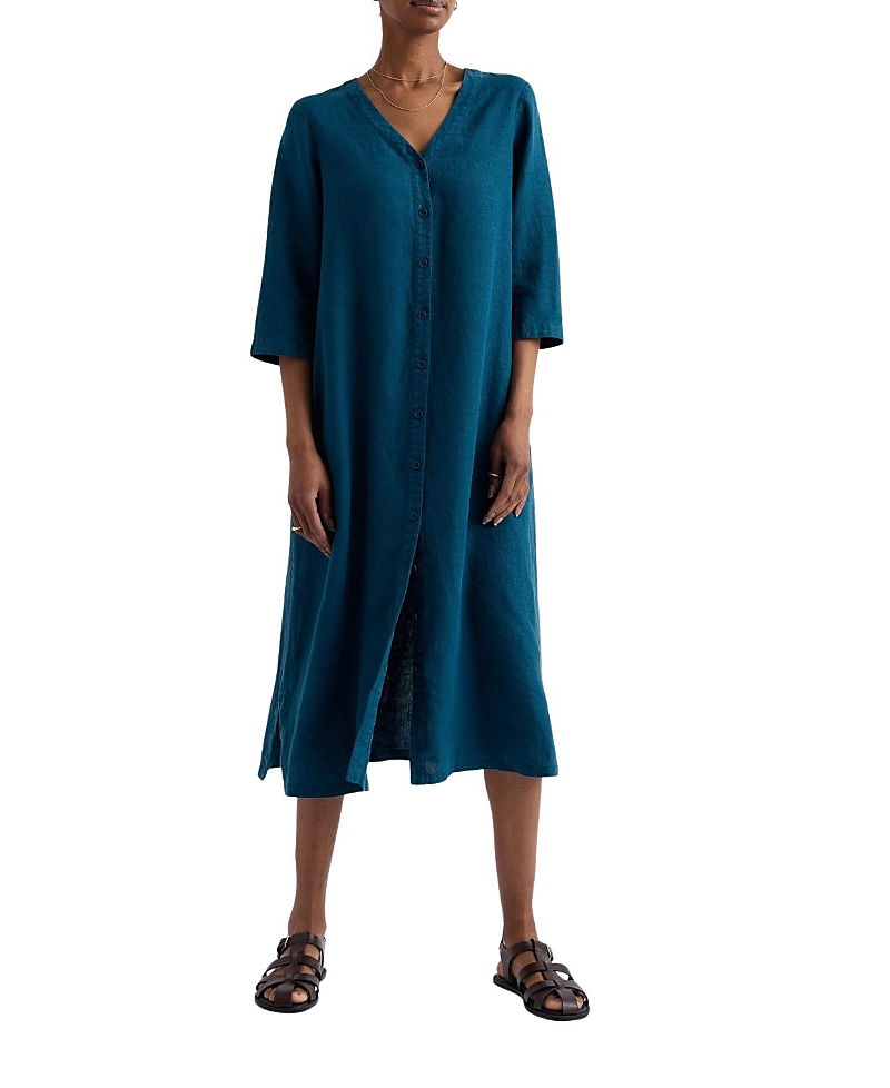Seasalt Cornwall Word Posey Linen Shift Dress