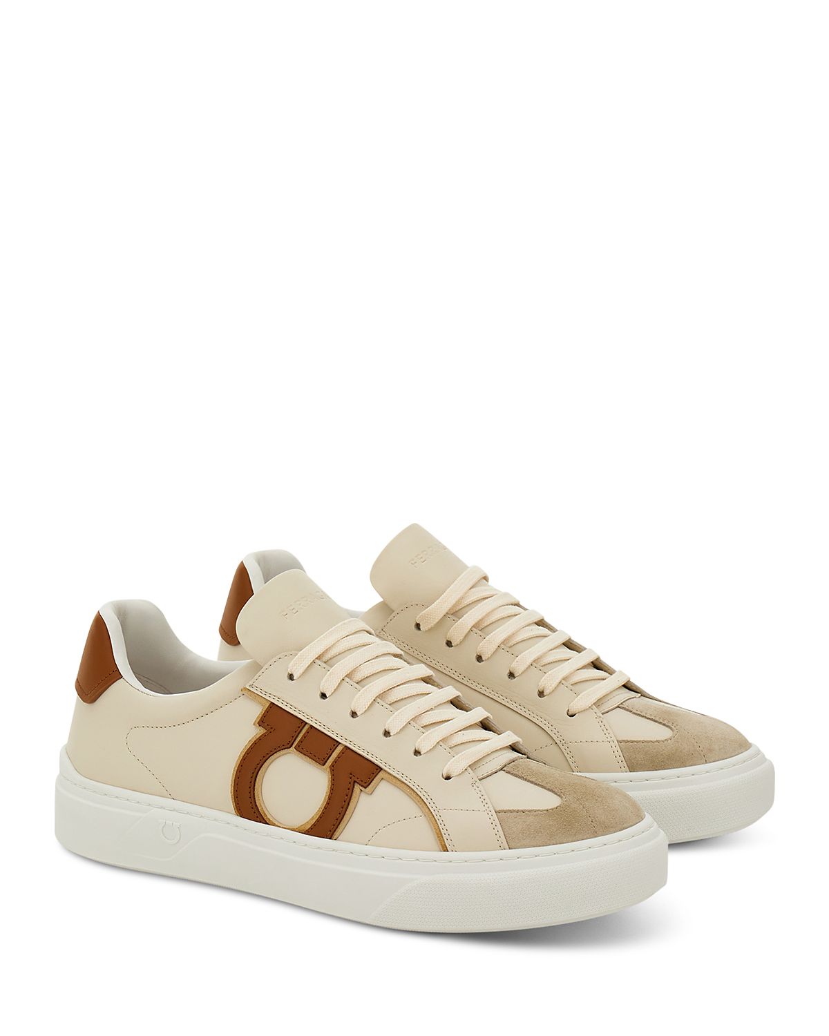 Ferragamo Men's Gancini Leather Sneakers