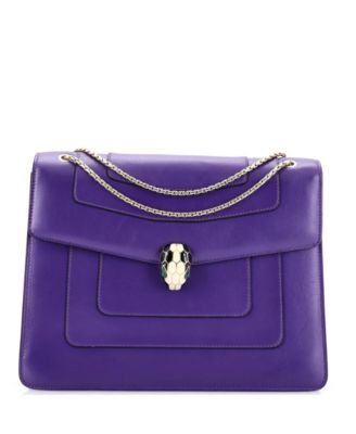  Large Serpenti Forever Square Shoulder Bag Leather