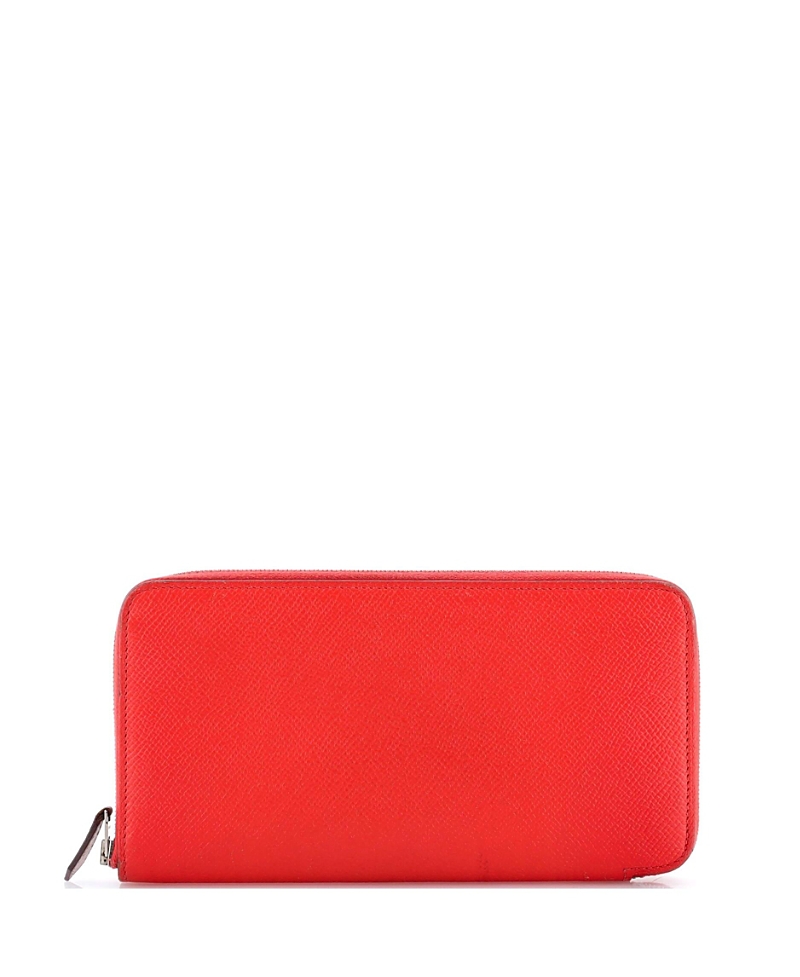 Pre-owned Pre-owned Hermes Hermes Long Azap Zip Around Wallet Silk'in Epsom In Red