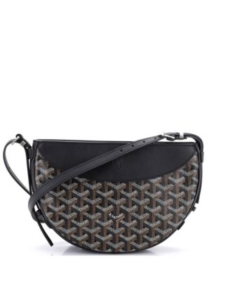   Hirondelle Shoulder Bag Coated Canvas and Leather