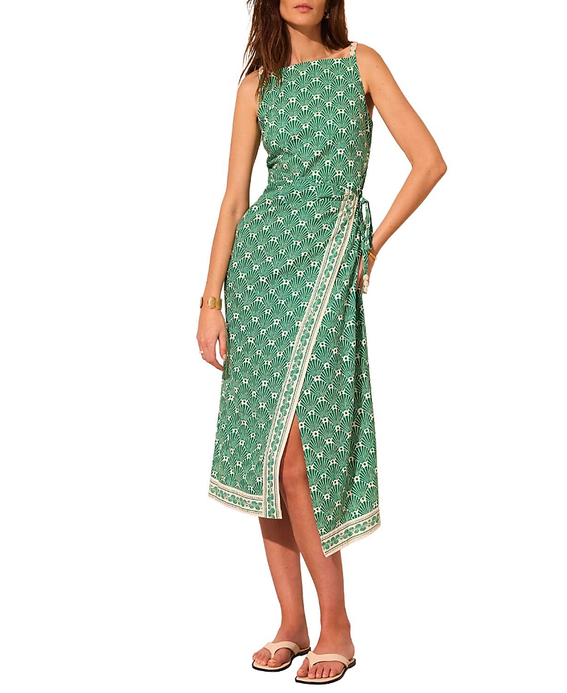 Mint Velvet Women's Linen Blend Square Neck Midi Dress