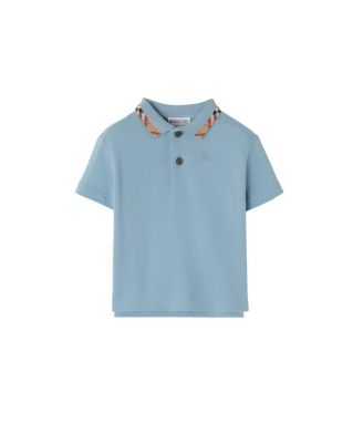 Boys' Check Collar Cotton Polo Shirt - Baby