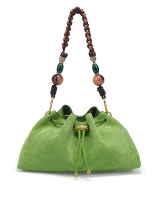 Cinch Suede Shoulder Bag