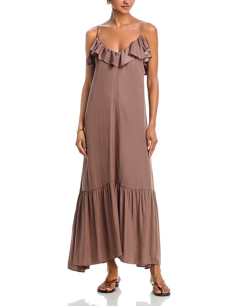 Aqua Ruffled Maxi Dress - Exclusive