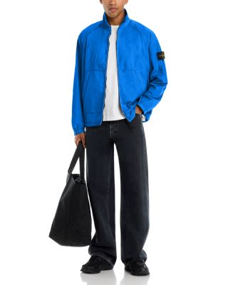 Stone Island Paracadute Stretch Cotton Poplin Zip Up Jacket