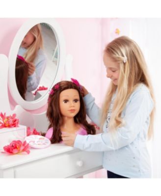  Charlene Super Model Make Up Head, Brunette with Make-Up and Stickers, Ages 3+