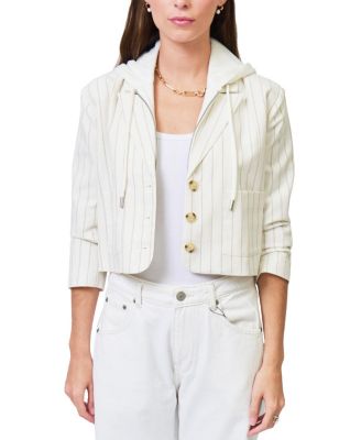 Central Park West Women's Serena Cropped Sleeve Dickey Jacket