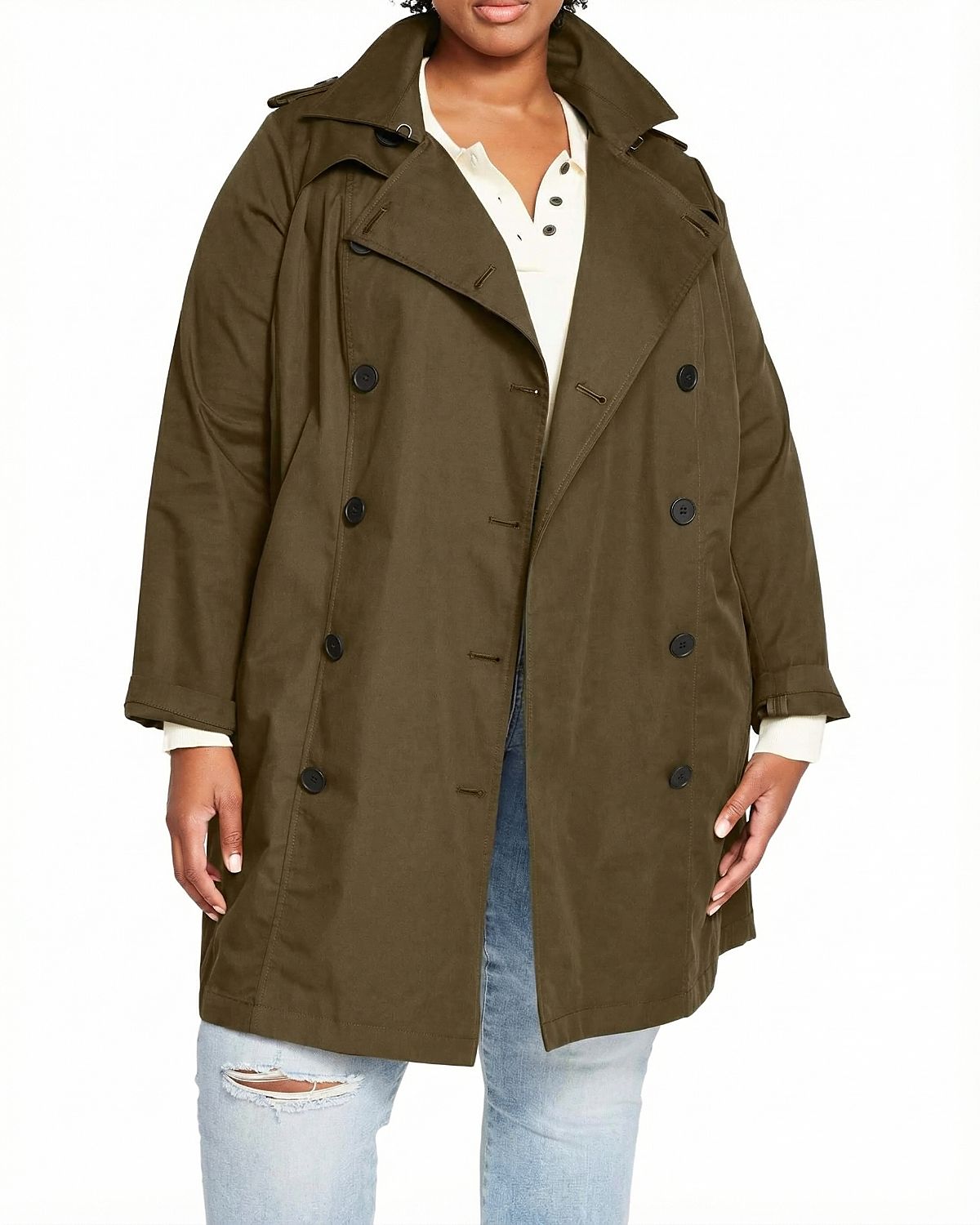 Universal Standard Women's Plus Derjon Trench Coat
