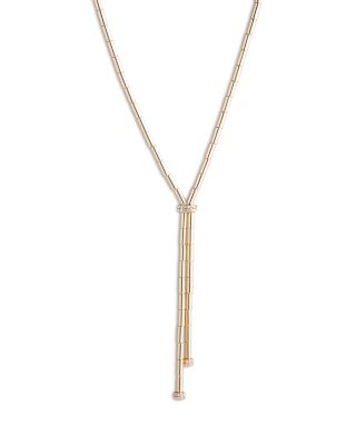 Pav&eacute; Beaded Lariat Necklace, 17-20"
