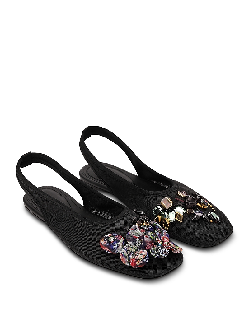 Dries Van Noten Women's Embriodered Slingback Flats