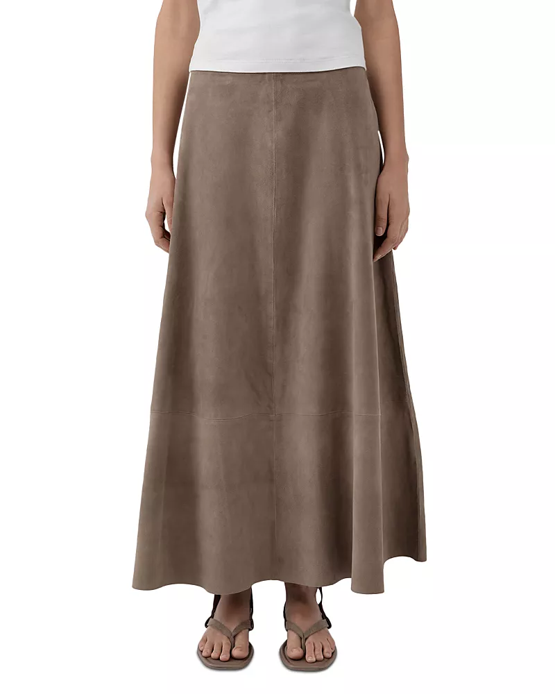 St. Agni Suede Circle Skirt