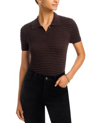 The Smocked Silk Cotton Blend Polo