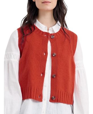  Derwenn Button Down Merino Knit Vest