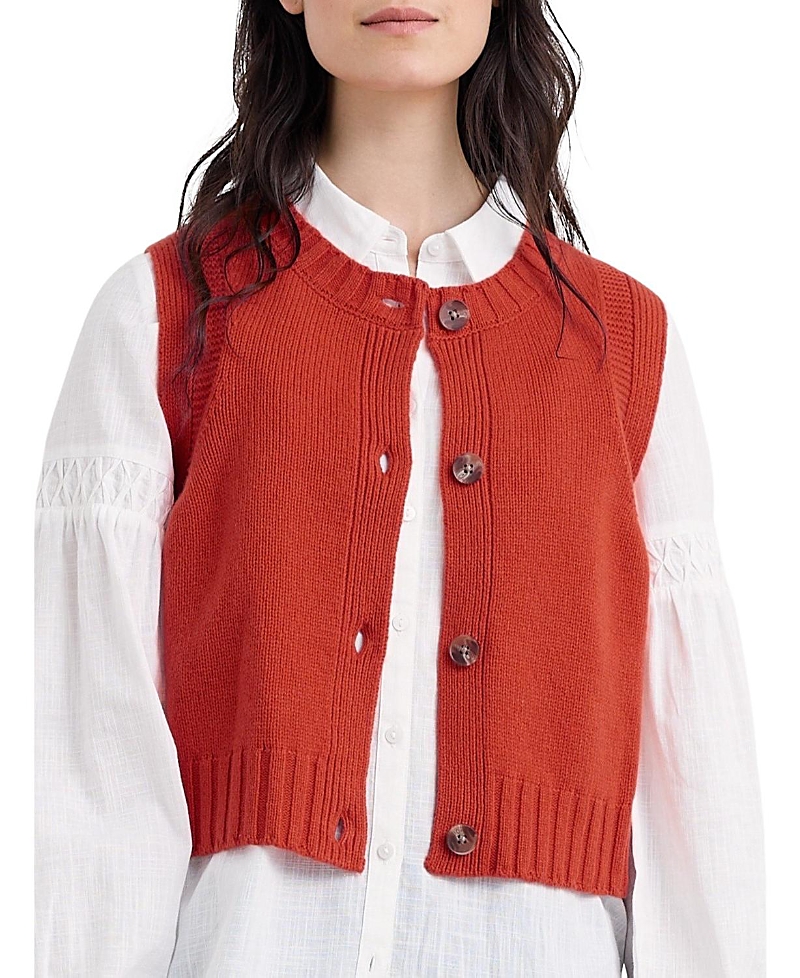 Seasalt Cornwall Derwenn Button Down Merino Knit Vest