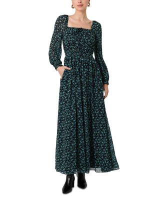 Marina Silky Chiffon Ditsy Lucia Fleur La Maxi Dress