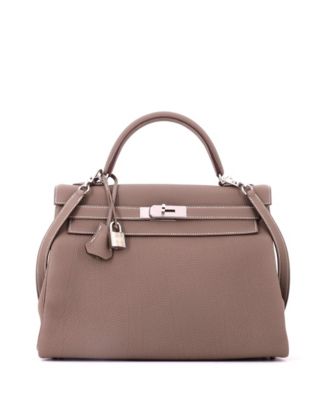 Kelly 32 Handbag Grey Togo with Palladium Hardware