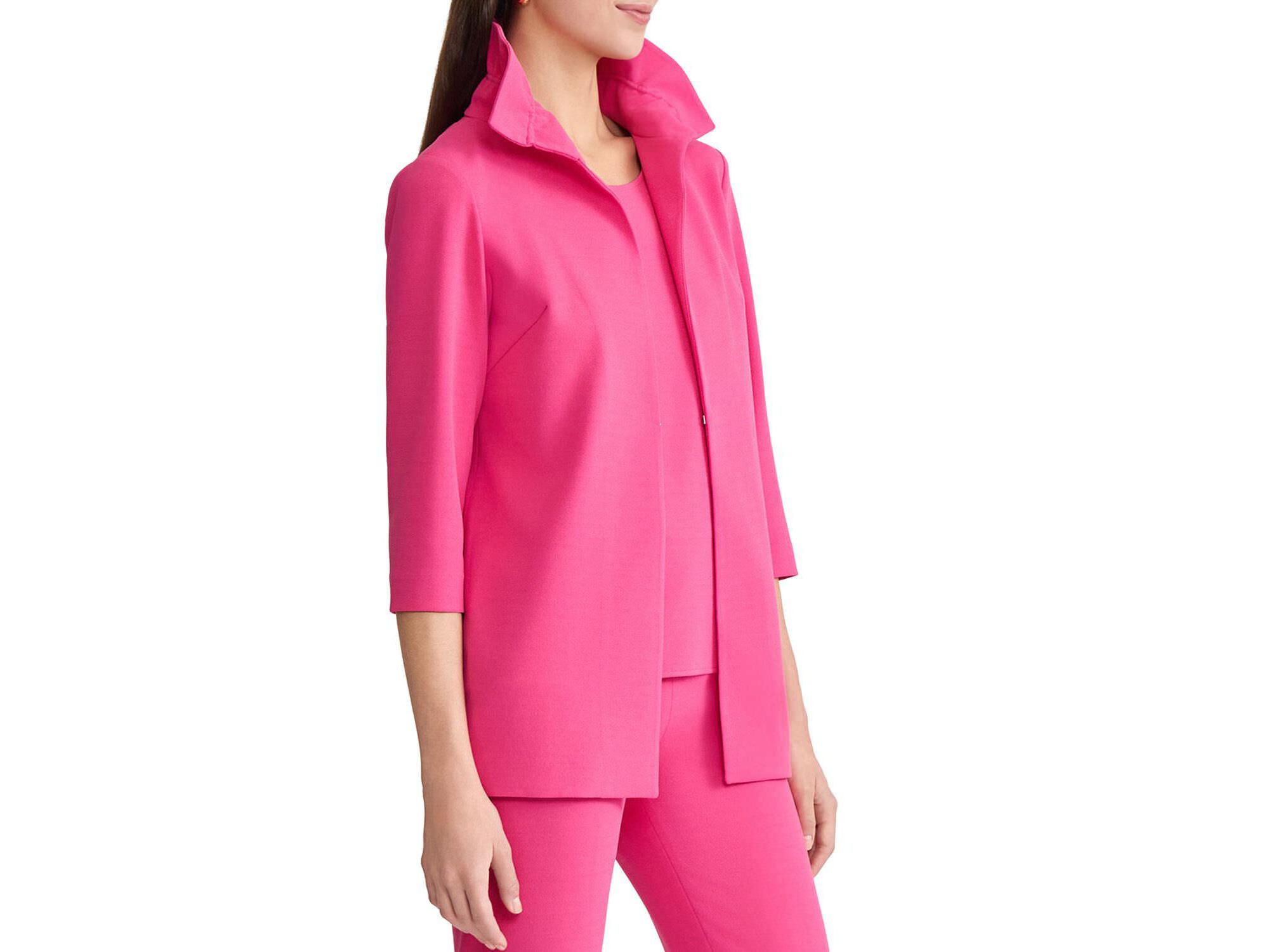 Ruffle Neck Deco Crepe Jacket — Image 4