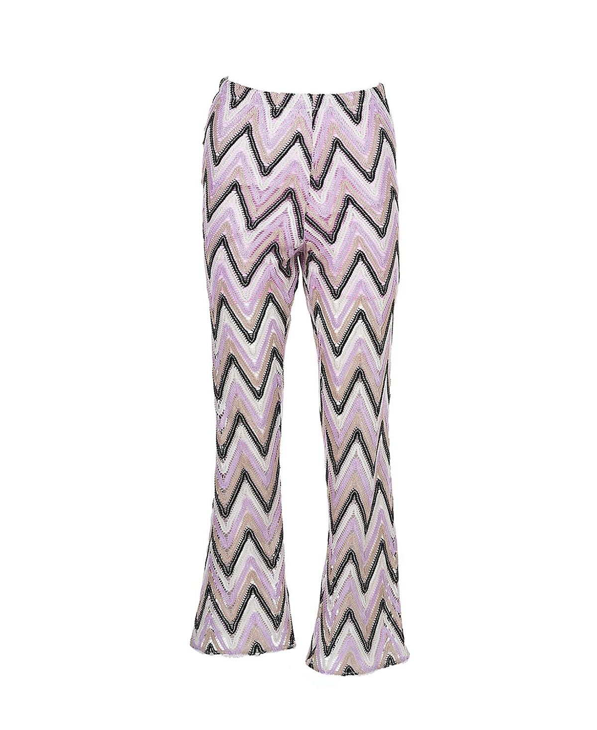 Nessi Byrd Girls' Retro Lavender Zig-Zag Beach Trousers - Little Kid, Big Kid