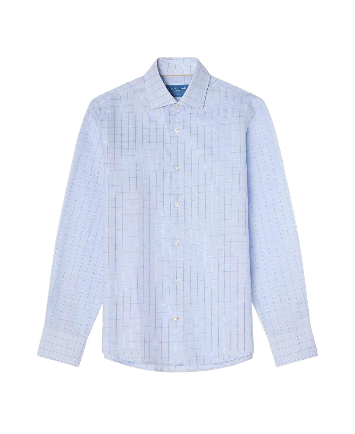 Robert Talbott Reynolds Windowpane Cotton Linen Blend Shirt