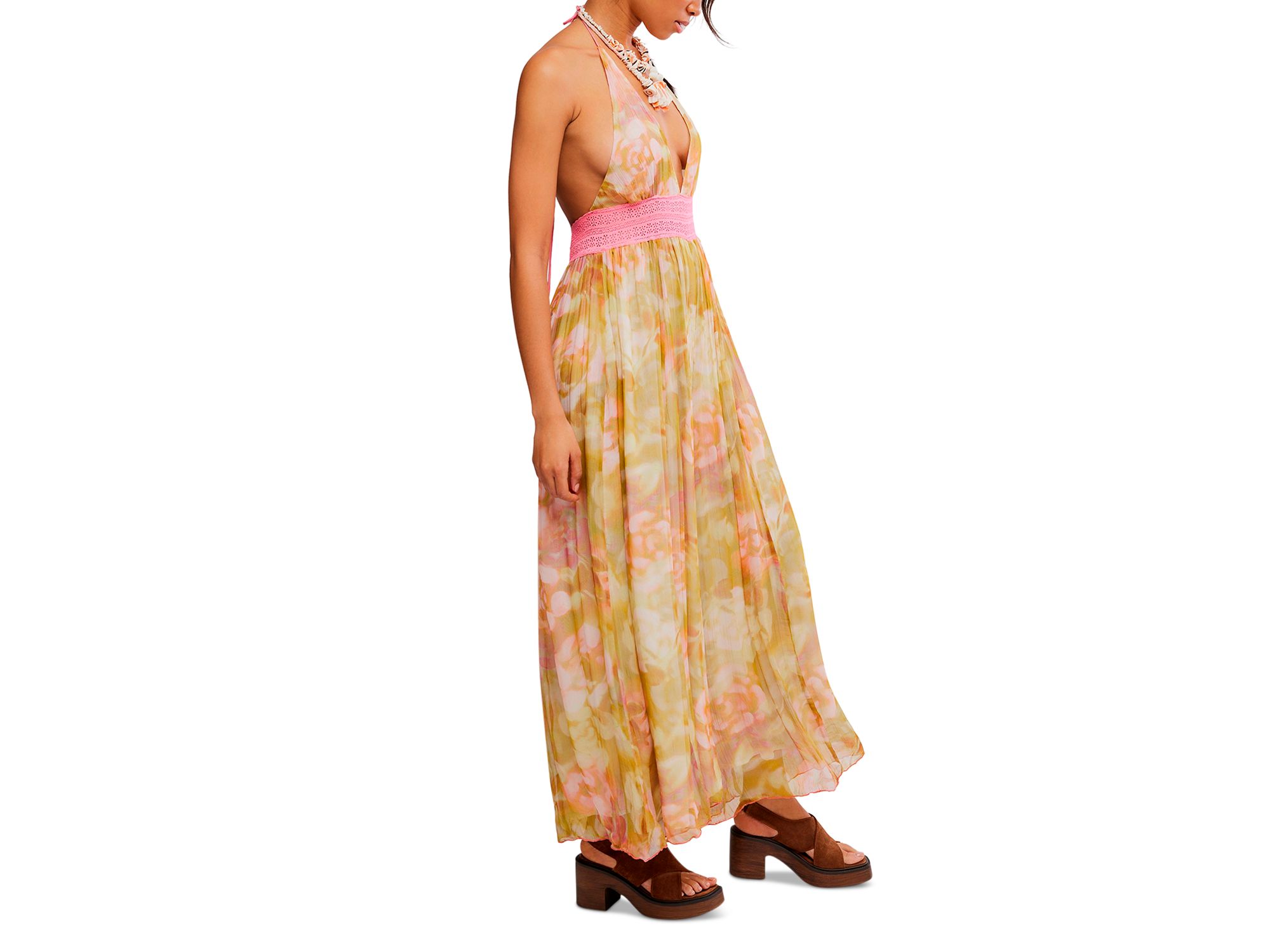 Plunging Neck Flowing Jumpsuit — Image 4