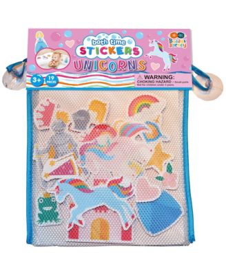  Unicorn Bath Time Stickers 18 Foam Pieces, Ages 3+