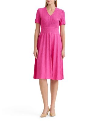  Fit-N-Flare Multi-Stitch Soft Knit Dress