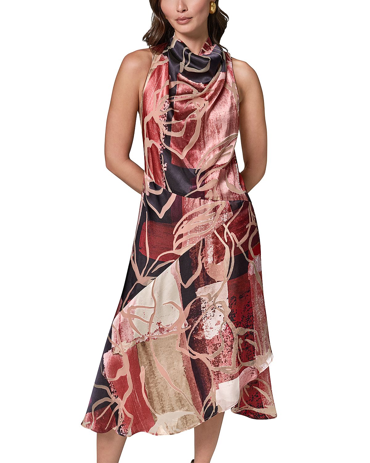 Donna Karan New York Burnout Velvet Midi Dress