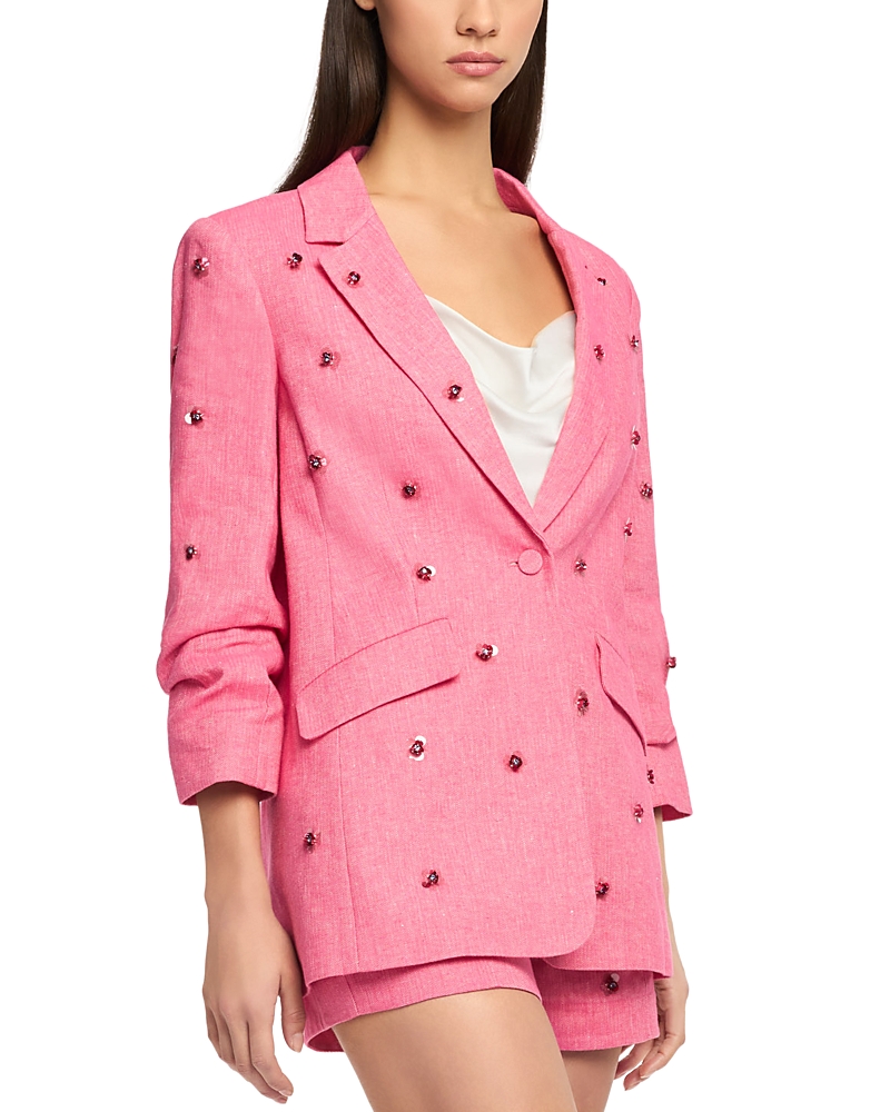 Cinq a Sept Linen & Cotton Wildflower Pailette Kylie Blazer