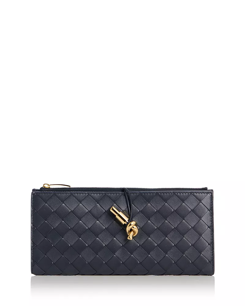Bottega Veneta Andiamo Intrecciato Leather Wallet