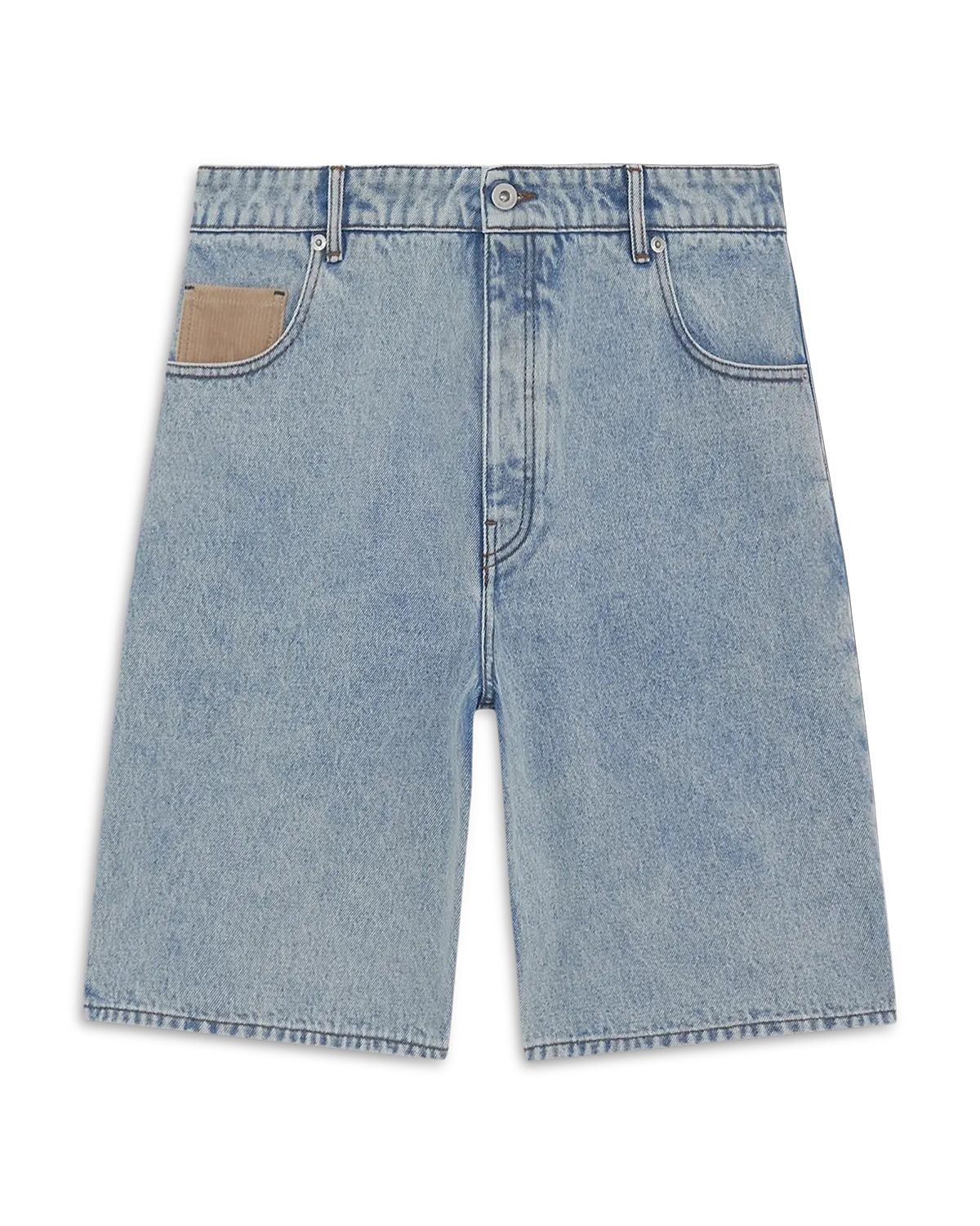 Drole De Monsieur Contrast Pocket Denim Shorts