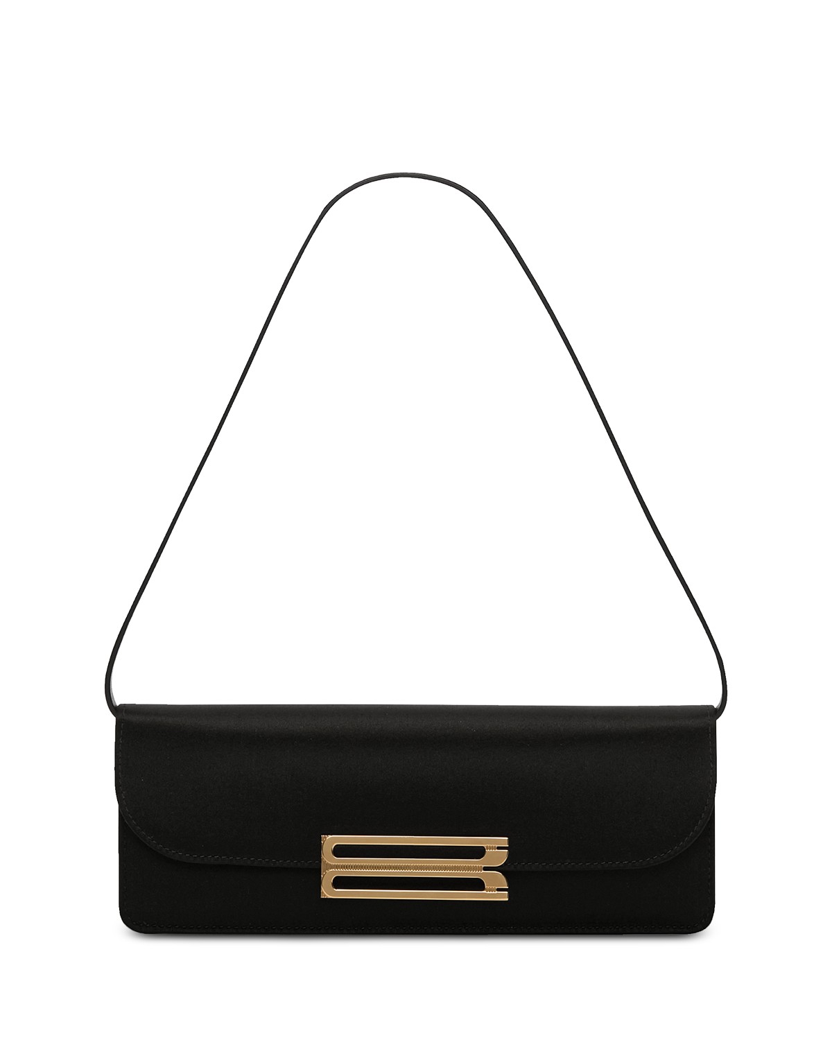Dorian East West Small Satin Clutch