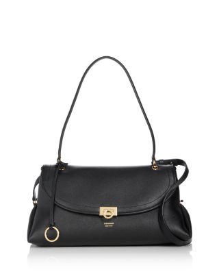 Gancini Leather Shoulder Bag