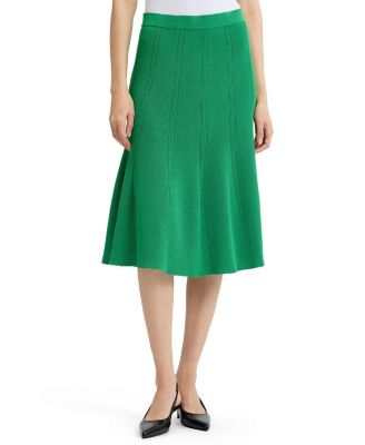  Flared Tonal Soft Knit Skirt