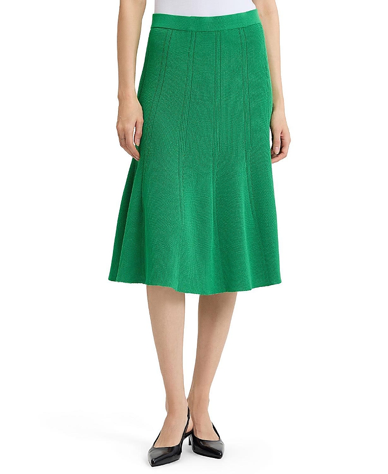 Misook Flared Tonal Soft Knit Skirt