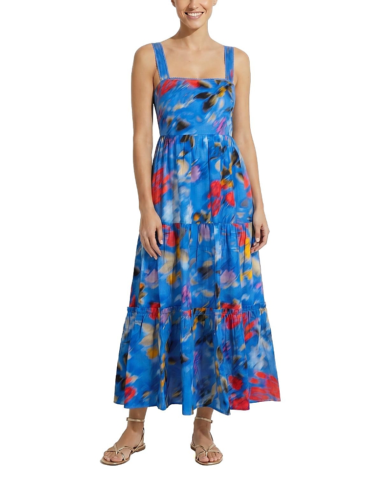 Change of Scenery Lizzie Print Tiered Midi Dress