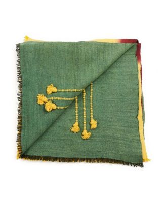  Handwoven Textured Merino Wool Throw Blanket