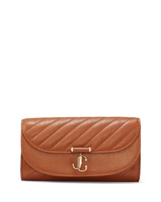 Avenue Curve Quilted Leather Chain Wallet