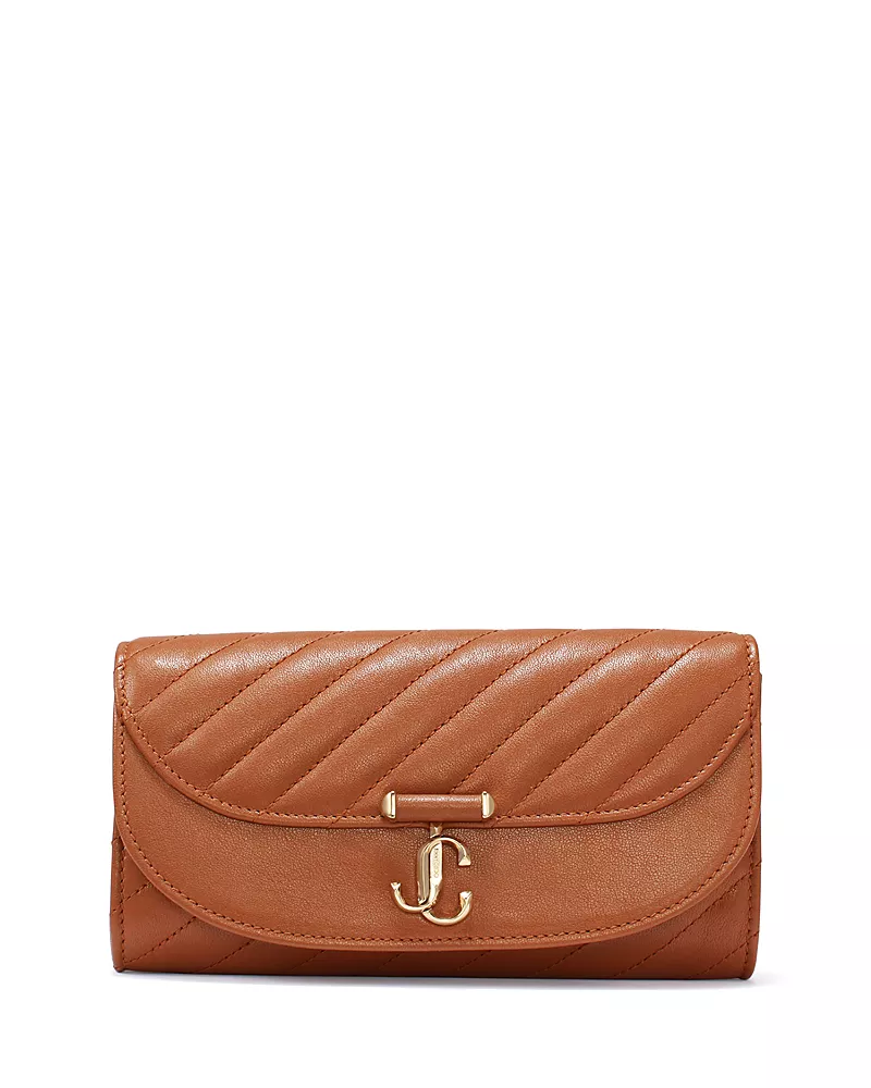 Jimmy Choo Avenue Curve Quilted Leather Chain Wallet