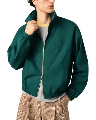 Embossed Tennis Logo Zip Collar Windbreaker