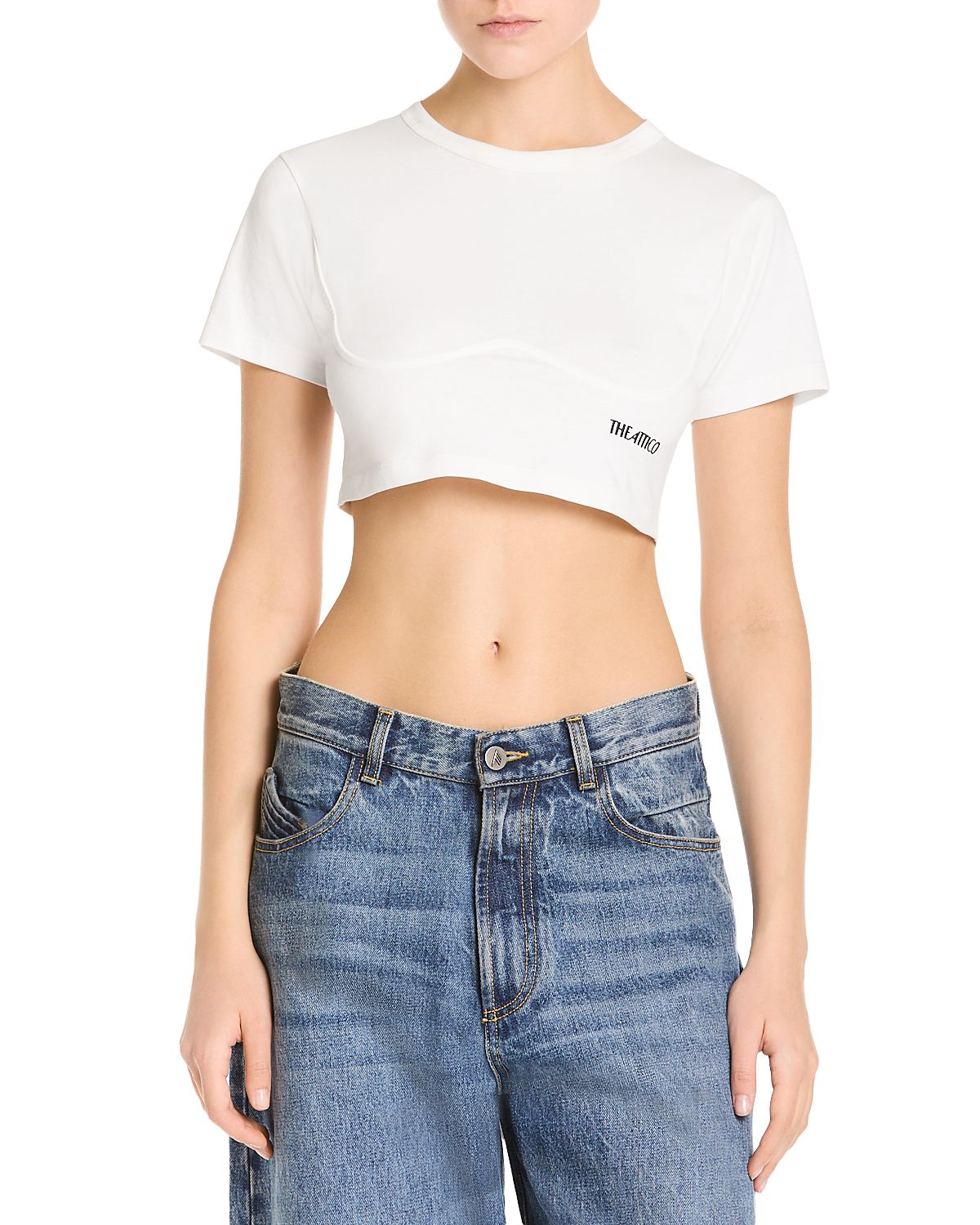 The Attico Crop Cotton Tee