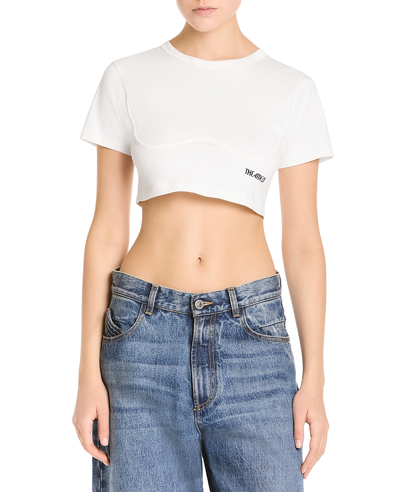 The Attico Crop Cotton Tee