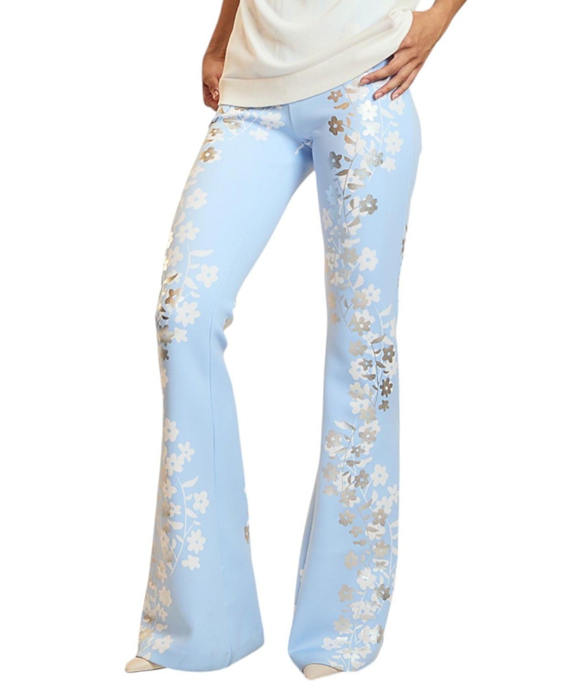 Cynthia Rowley Metallic Bonded Pants